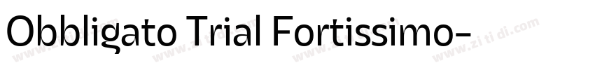 Obbligato Trial Fortissimo字体转换